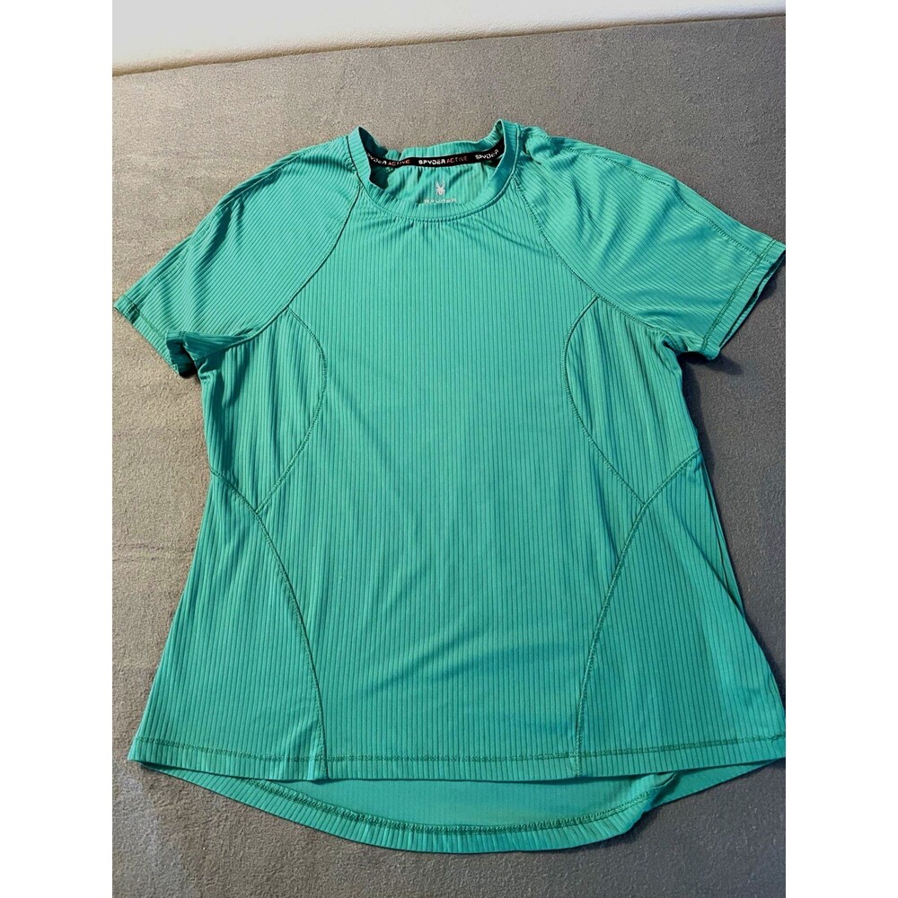 Spyder Active Women's Green M Athletic Tee Crew Neck lightweight structured